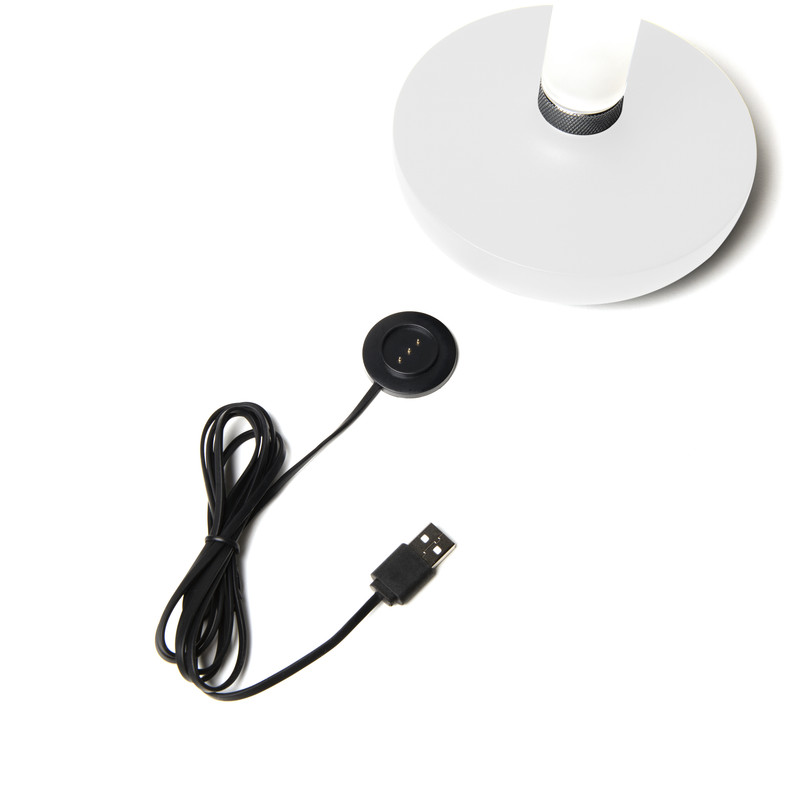 Biarritz blanc mat - Lampe d'extérieur LED - Rechargeable par USB - 20,5x13,5cm
