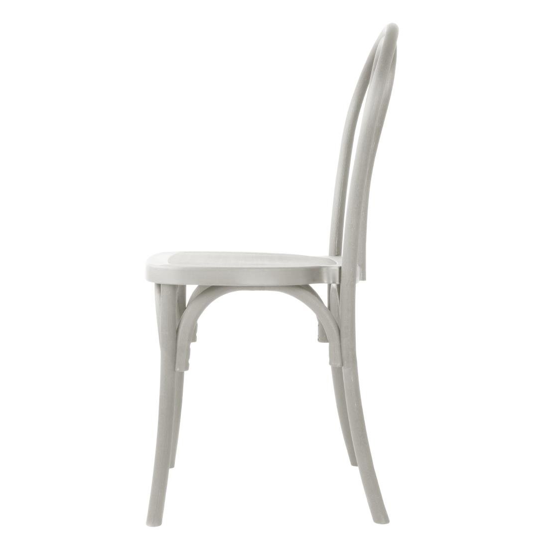 Chaises en résine style bois courbé Bolero Soho blanches (lot de 4)