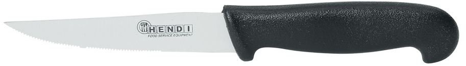 Couteau Universel Inox - Dentelé 100mm - Manche Noir
