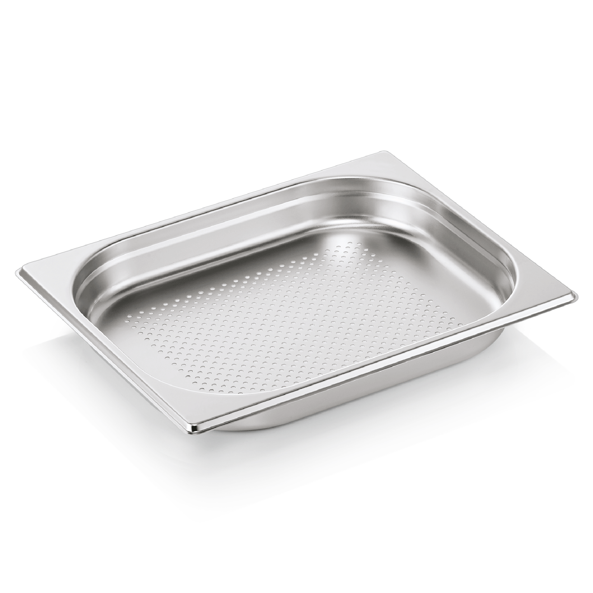 GN-containerset GN ESSENTIALS 1/2-040 mm, bodemopening, set van 6 stuks, roestvrij staal