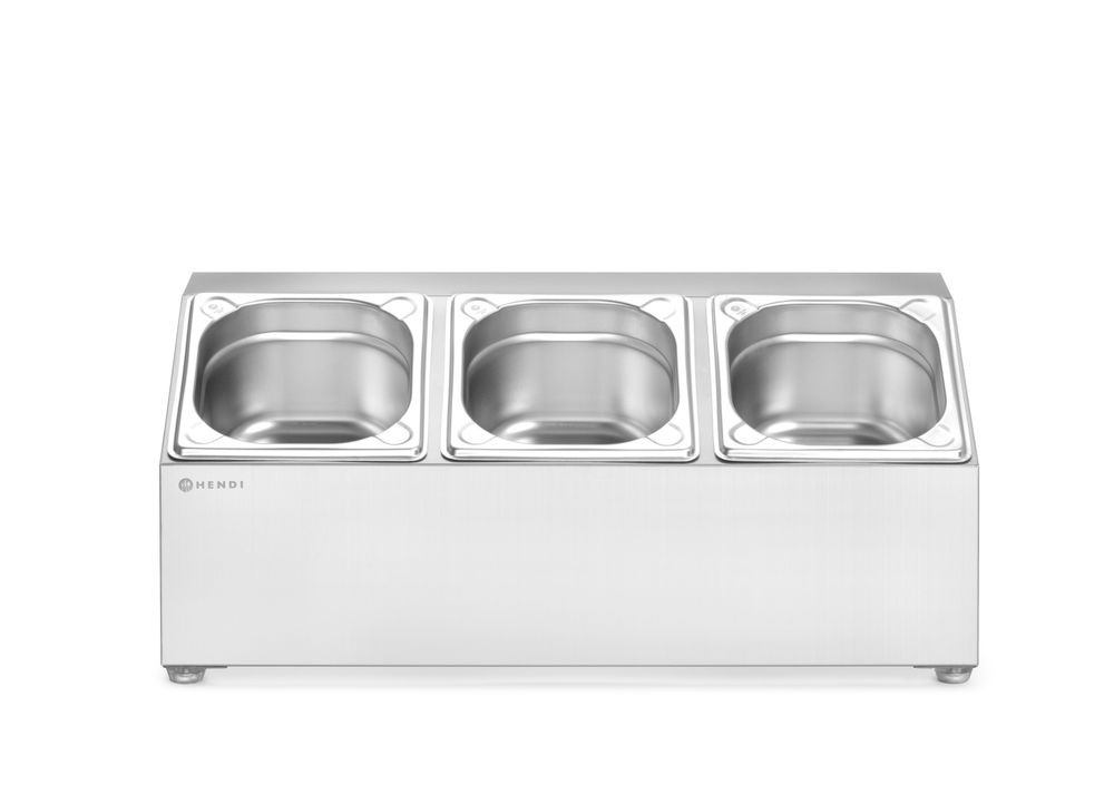 Halterung für Gastronorm-Behälter - 3 Fächer - 512x245x(H)215mm