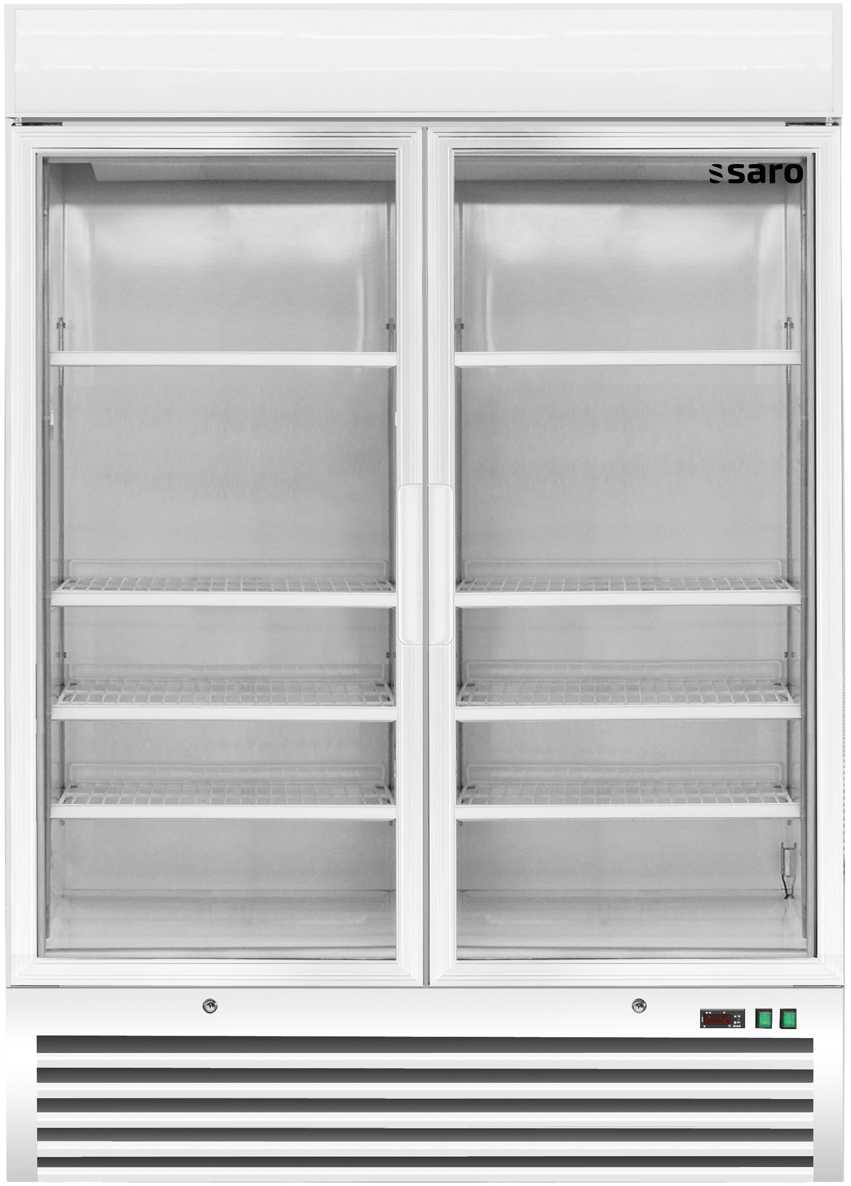 Congélateur SARO, 2 portes vitrées, modèle D 920 - blanc