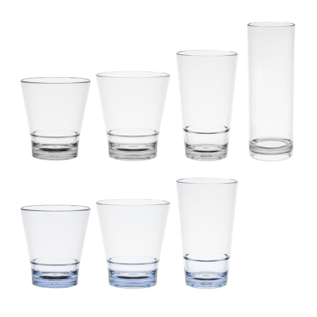 Olympia Kristallon Polycarbonaat Stapelbare Bekers - Helder 350ml (6 Stuks)