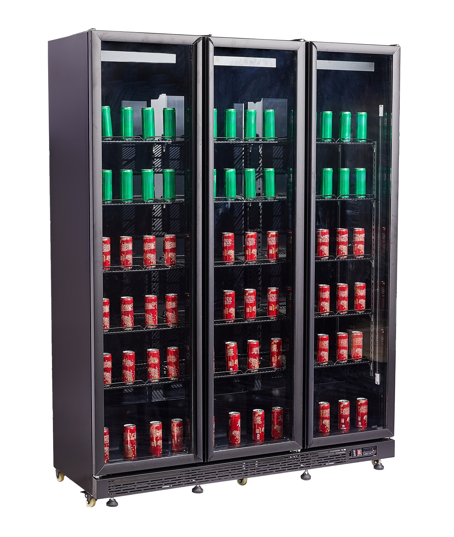 Kühlschrank 3 Glastüren Schwarz Nap-1200 Kühlschrank 3 Glastüren Schwarz Nap-1200