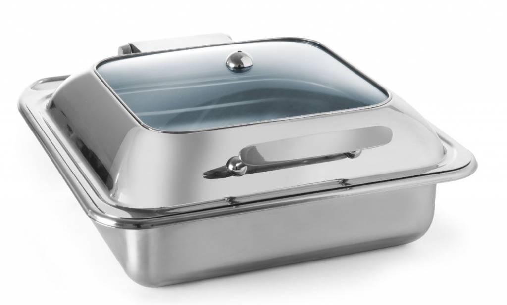 UIT Chafing Dish | Induction | Inox | GN 2/3 | Couvercle en Verre