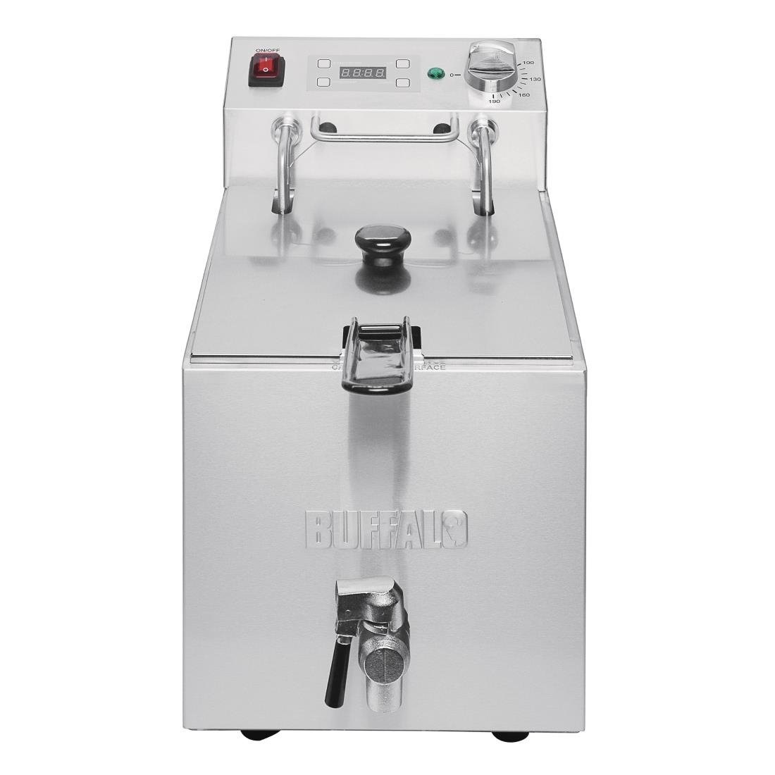 Friteuse 8 Liter | 2900W | Met Timer En Aftapkraan | 285x510x(H)440mm