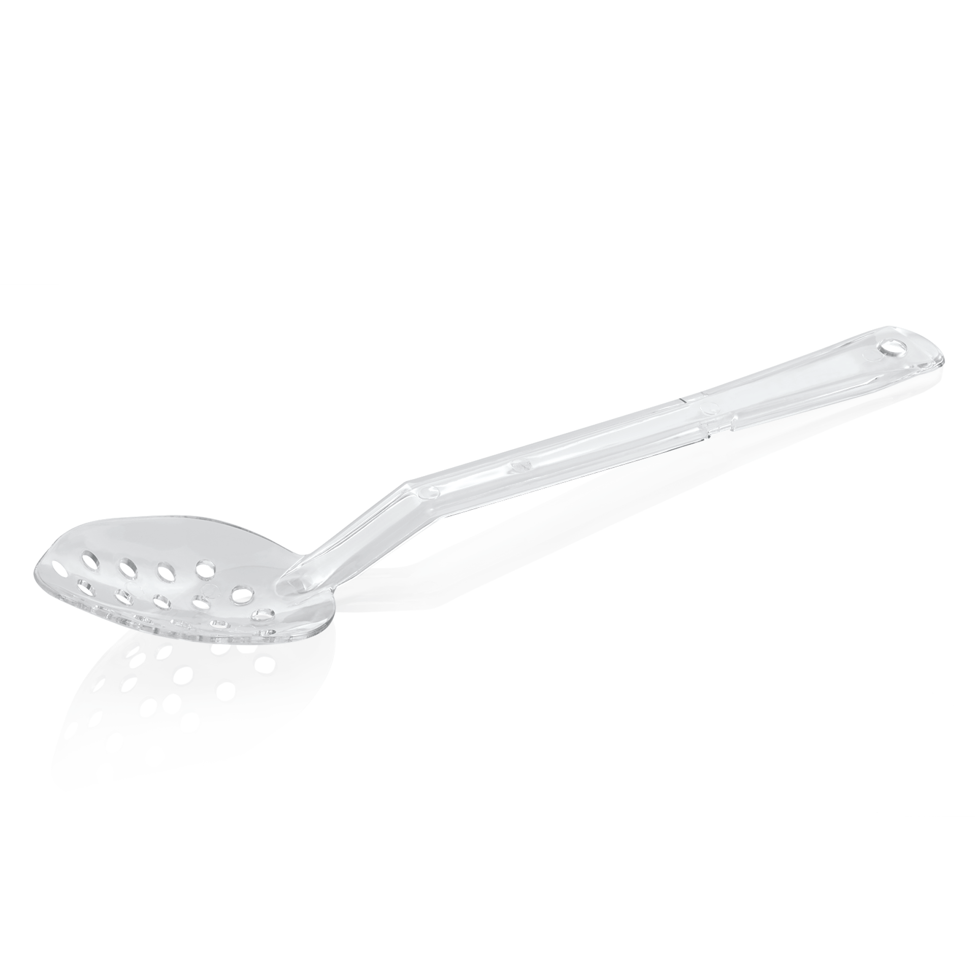 Ensemble de cuillères à salade et de service, 33 cm, perforé, transparent, set de 4 pièces, polycarbonate