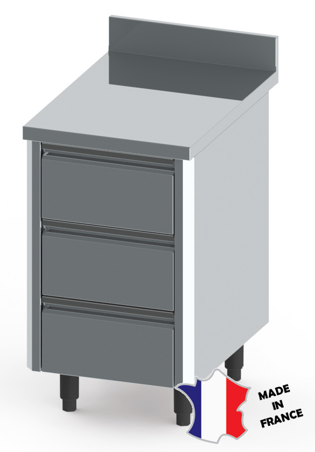 Composition meubles bas - Inox - bords droits - LG 500x700mm  