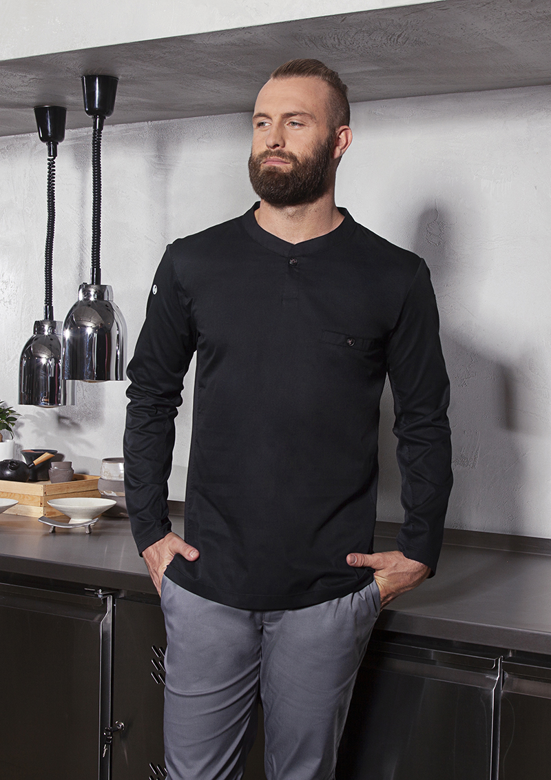 Langarm Arbeitsshirt Performance - Schwarz - L
