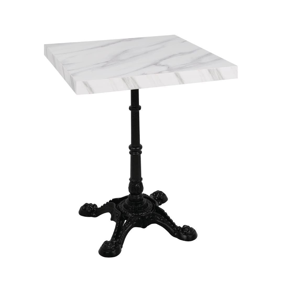 Bolero Vorgebohrte quadratische Tischplatte Marmor-Effekt 600mm