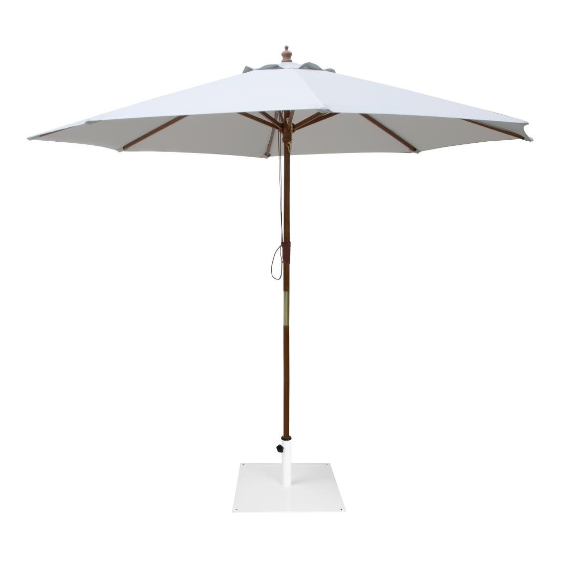 Pied de parasol plat en métal Bolero blanc 18kg