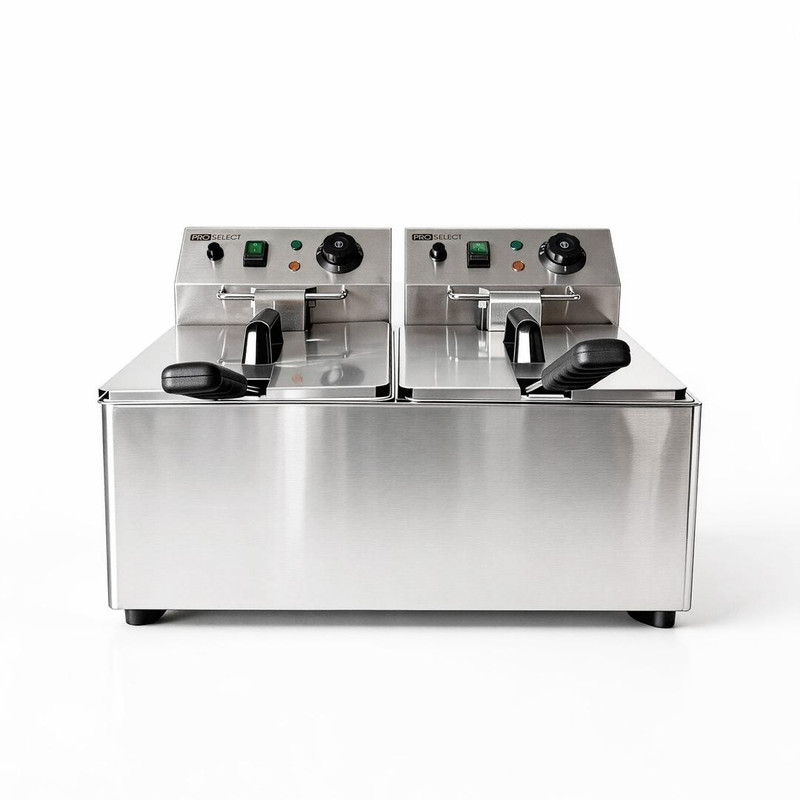 Dubbele friteuse 2x8L 2800W RVS ProSelect