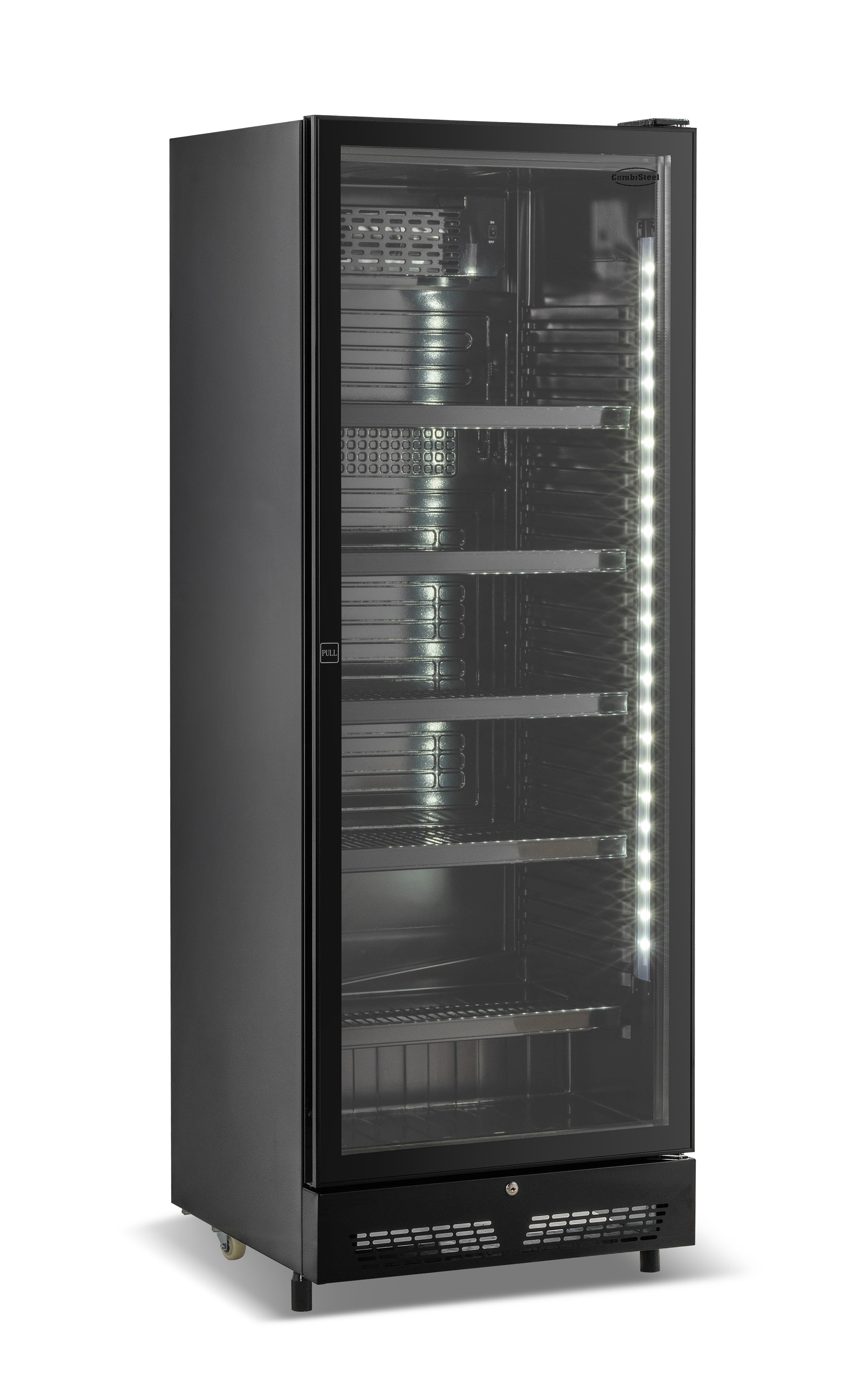 Drankenkoelkast 1 Glasdeur Zwart Sve-450 Bl