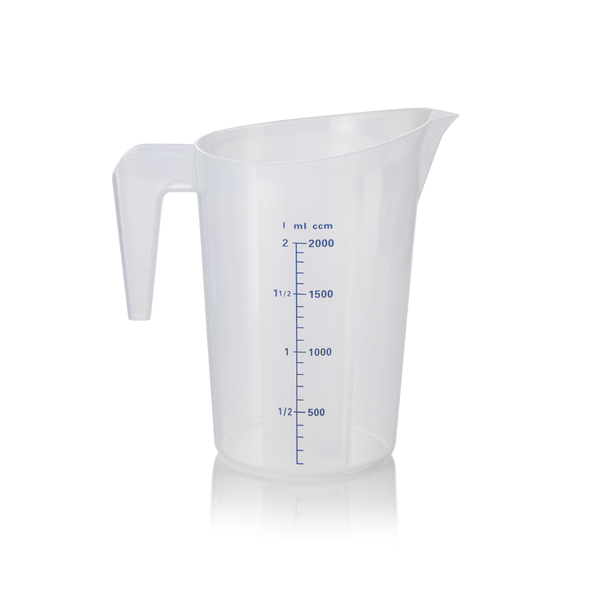 Maatbeker, Ø 16 cm, 2 l, met 100 ml schaalverdeling, polypropyleen