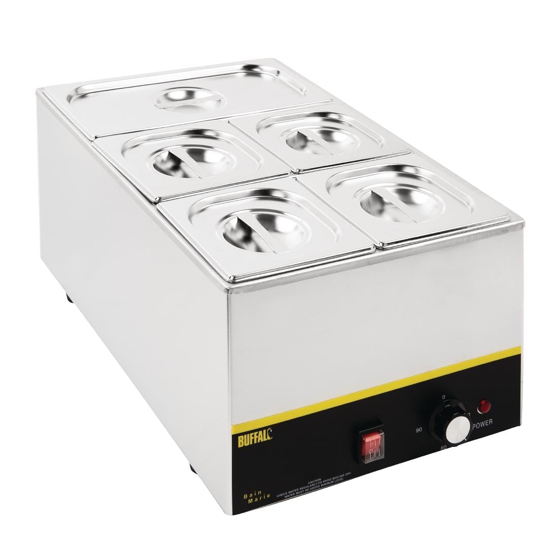 Vogue Edelstahl Gastronorm Schalen Set 1/3 und 4 x 1/6 mit Deckeln