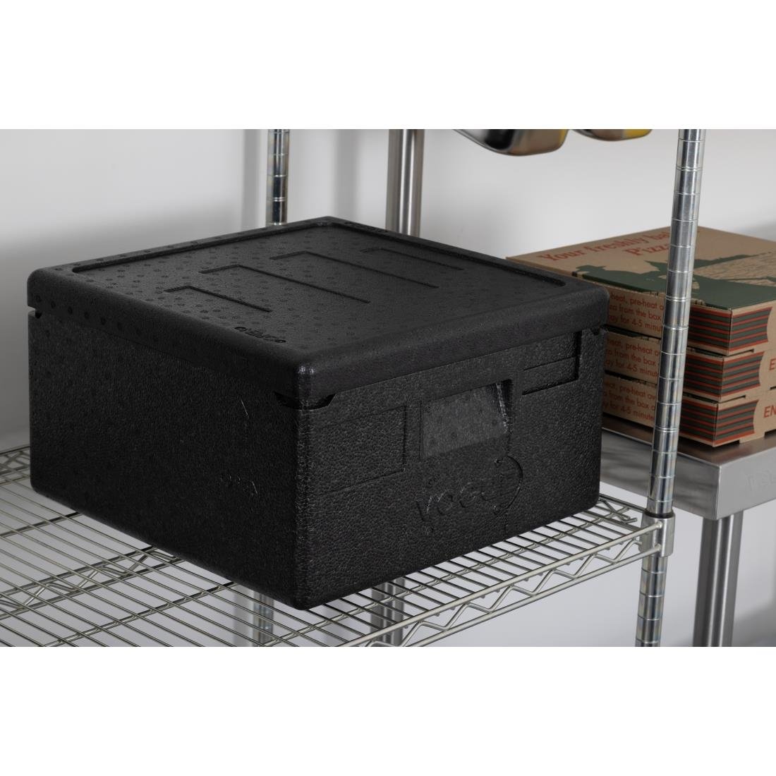 Vogue isolierte EPP Pizza Lagerung & Lebensmittel Transport Box 22Ltr für 4 Pizzen