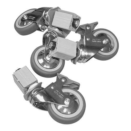 Paire de roues - 4 roulettes pivotantes