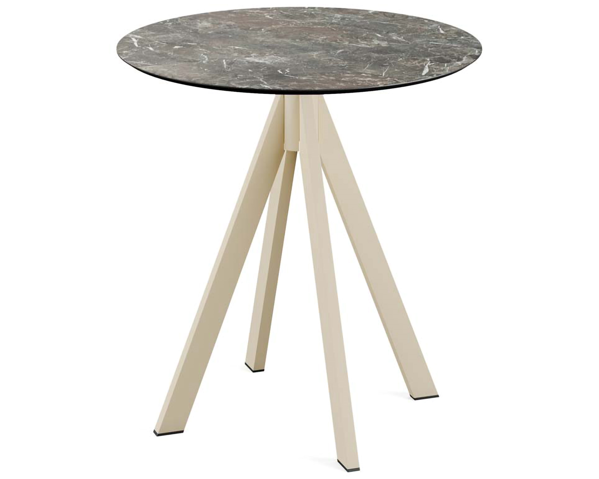 Infinity terrastafel zand frame + Galaxy Marble HPL tafelblad tafelblad Ø70cm