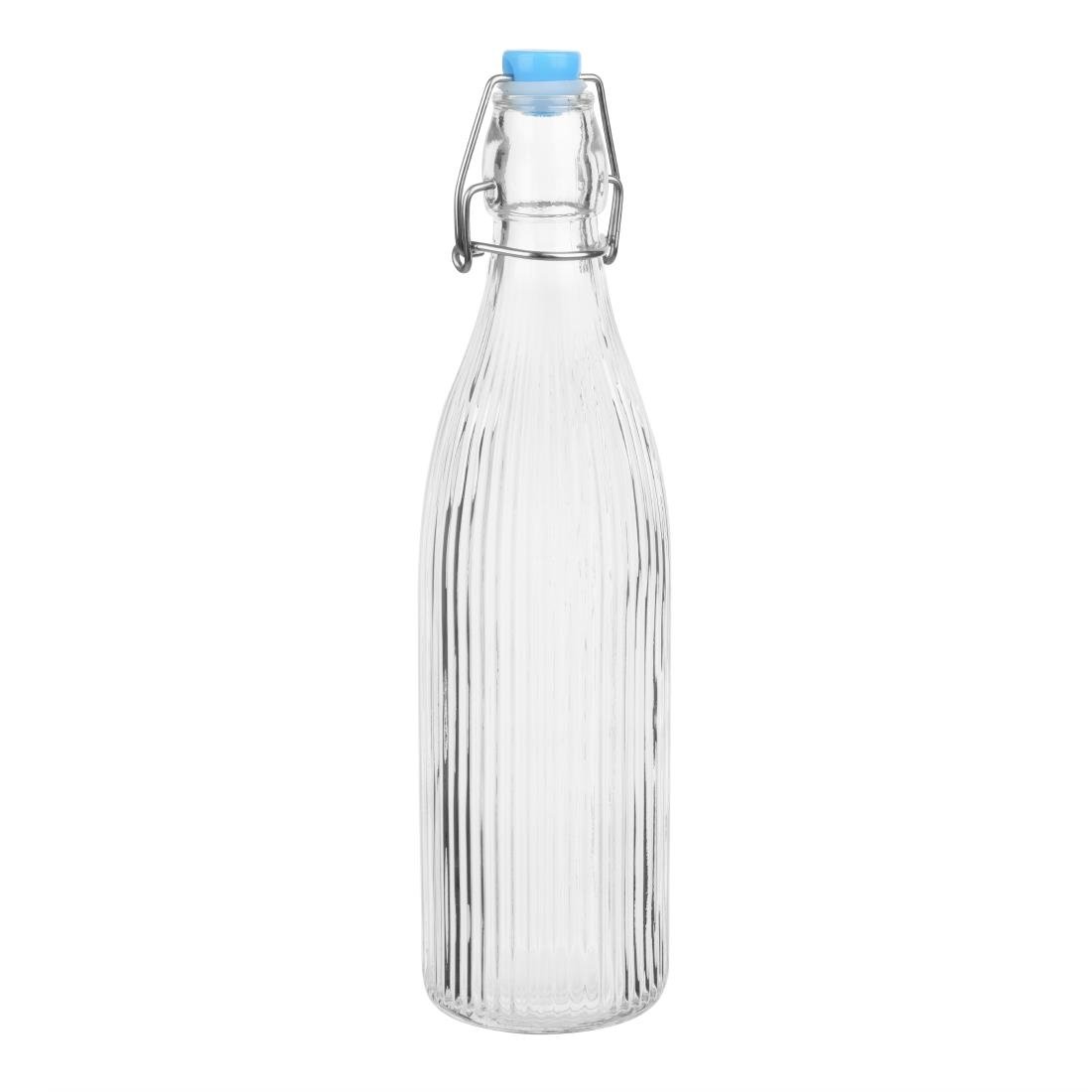 Bouteilles d'eau rainurées à bouchon mécanique Olympia 500ml (lot de 6)