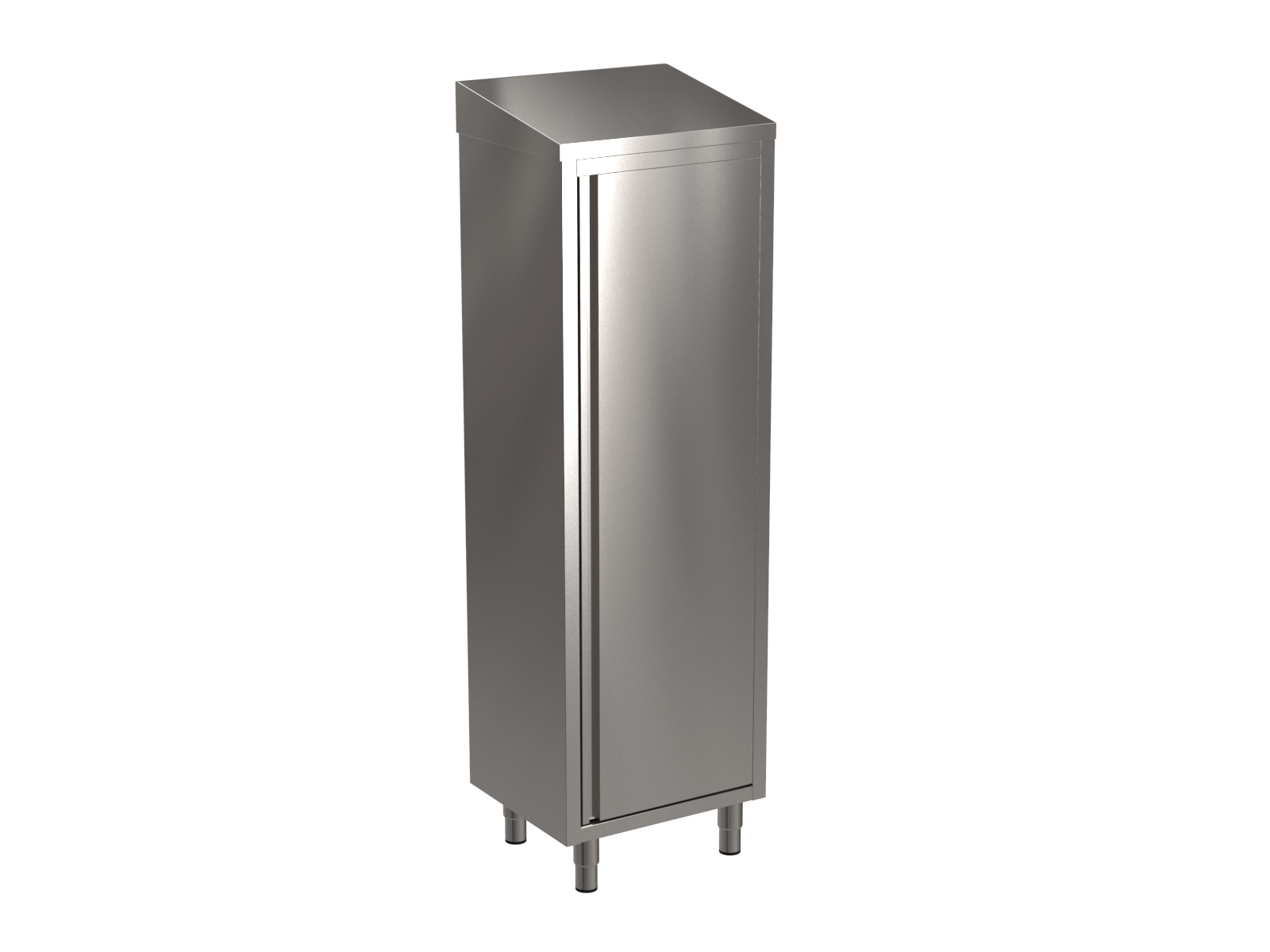 SARO Armoire haute en acier inoxydable, toit incliné, largeur 600mm