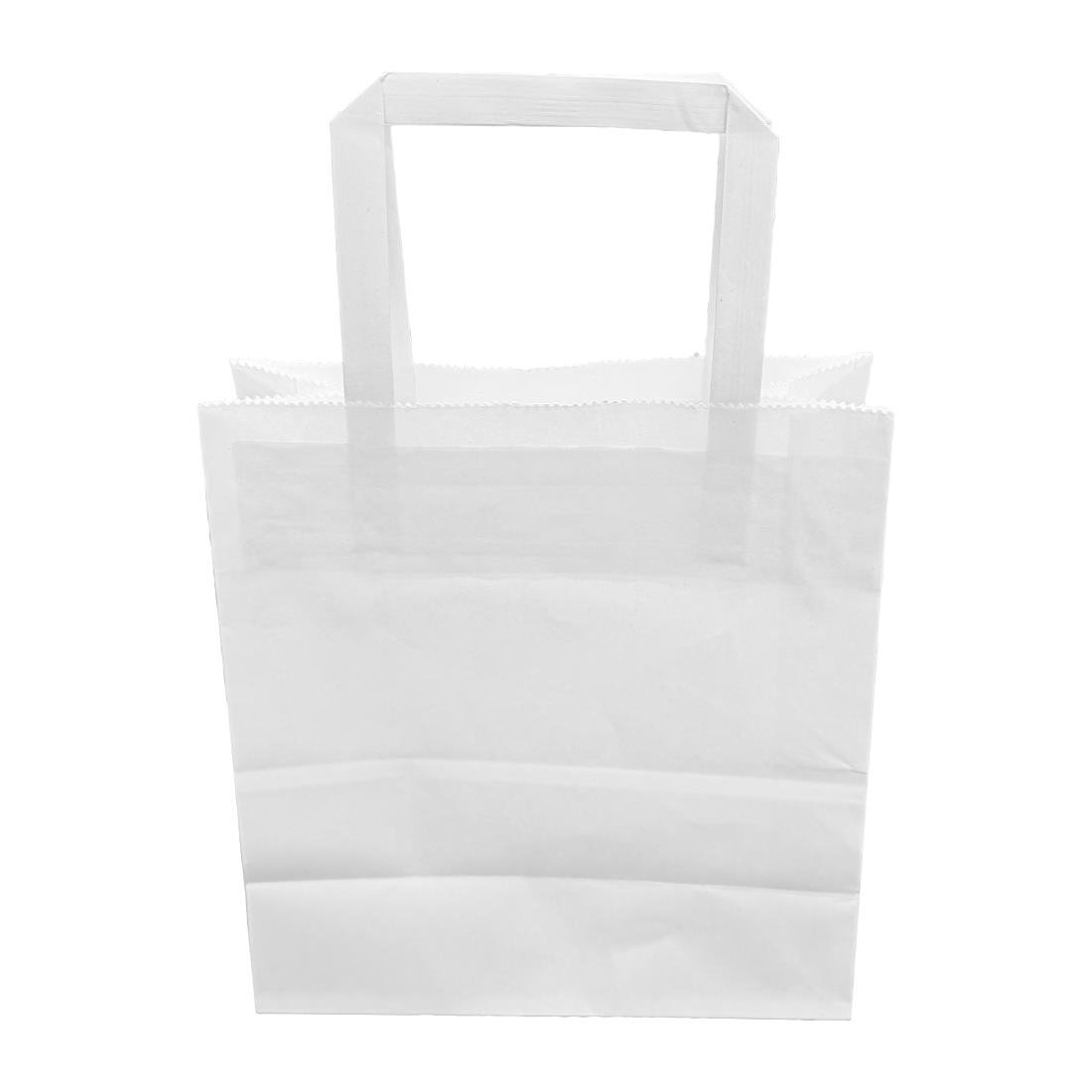 Fiesta Recycelbare Flacher Griff Weiße Papiertüten Klein (250 Stück)
