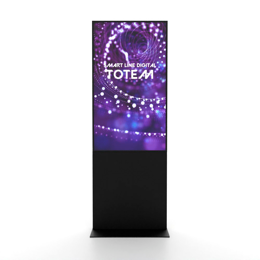 Totem numérique intelligent avec écran Samsung 55 pouces noir