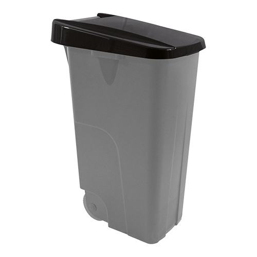 Abfallbehälter | 85L | Schwarzer Deckel