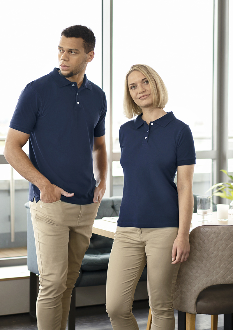 Damespolo Met Moderne Uitstraling, Gemaakt Van Duurzaam Materiaal - Marineblauw - S