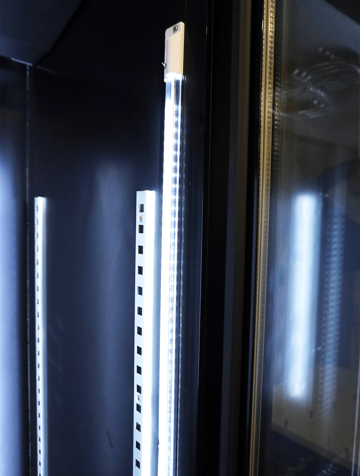 Réfrigérateur 3 Portes En Verre Noir Nap-1200 Ht - Avec Porte Chauffante