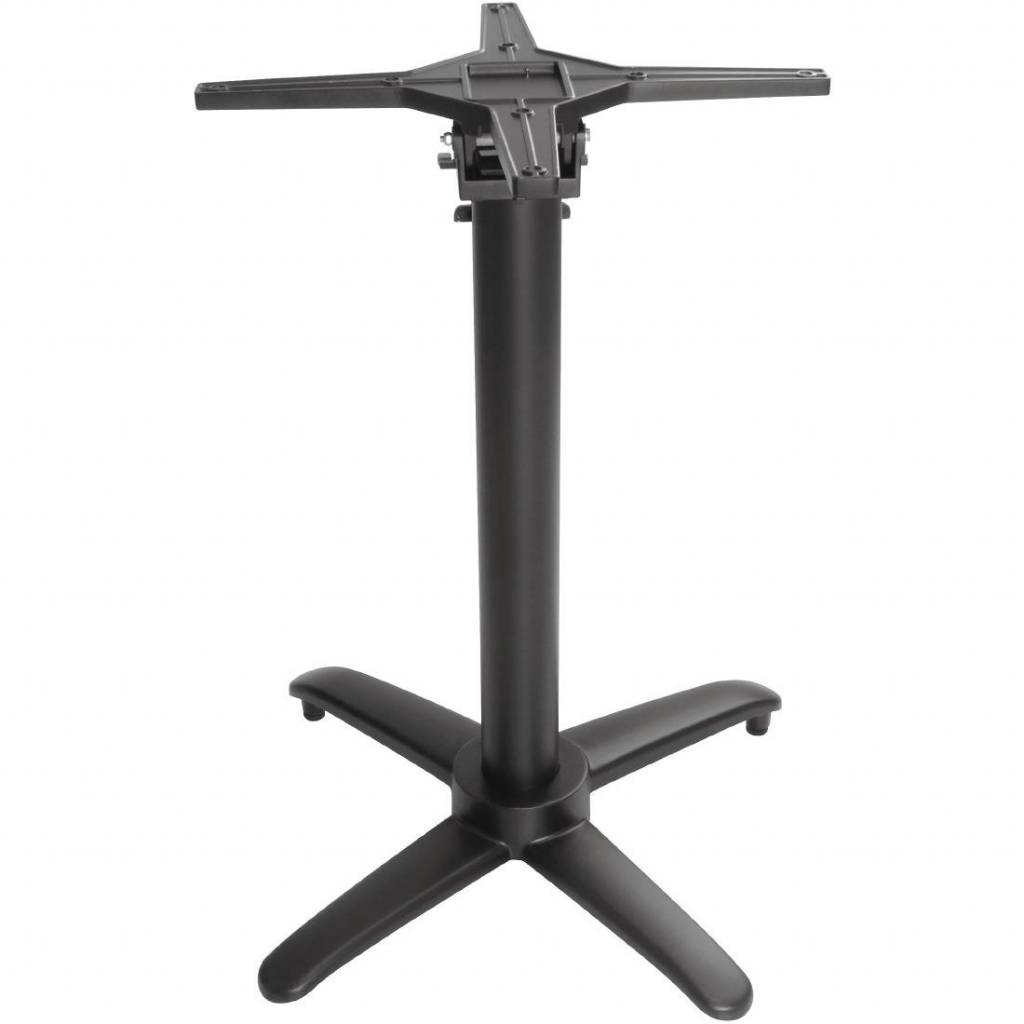 Klappbarer Tischfuß mit Fußkreuz | 72(H)cm | Aluminium | Schwarz
