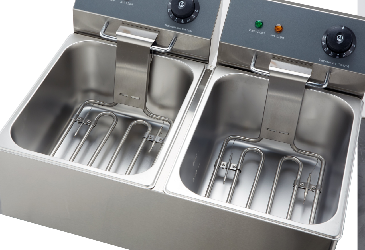 Elektrische dubbele friteuse ECO 6+6 liter