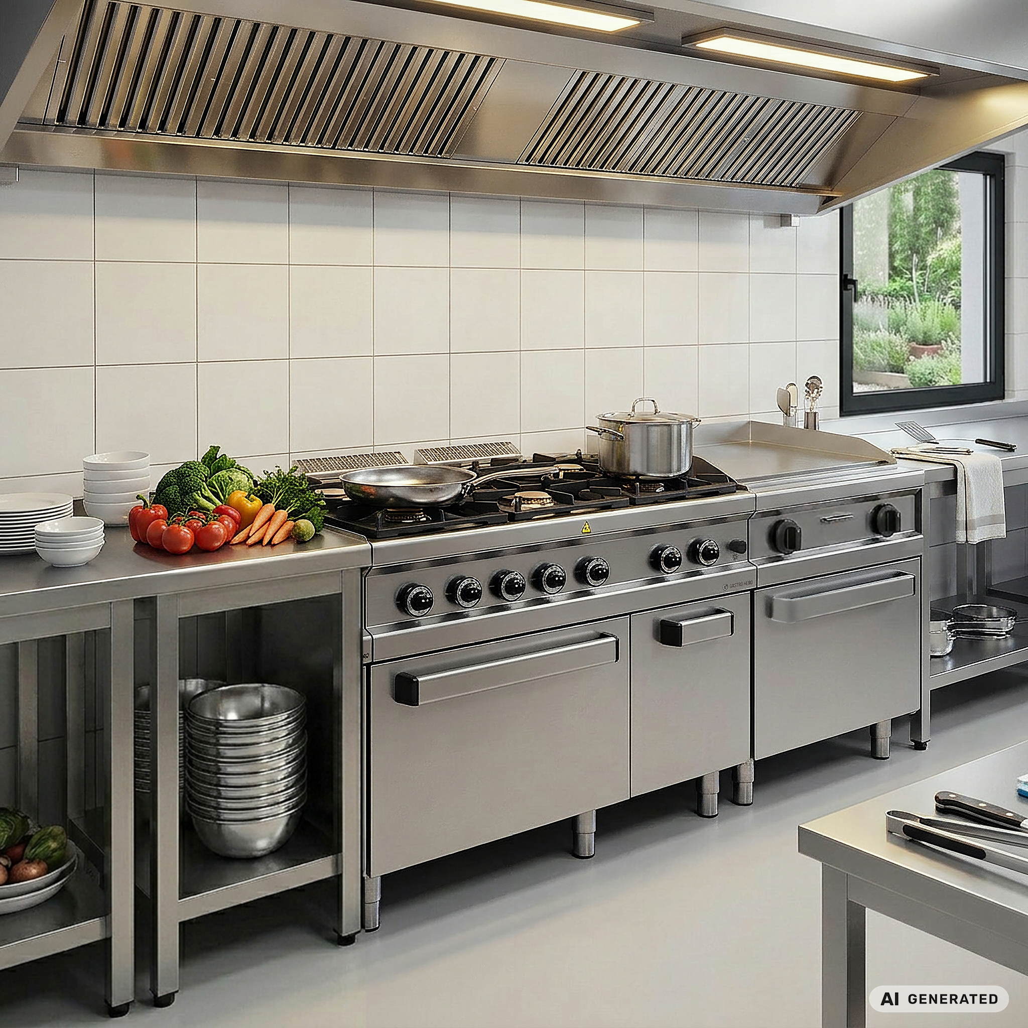 Gasfornuis Serie 700 - 110/70 met elektrische oven - 6 branders - 42 kW
