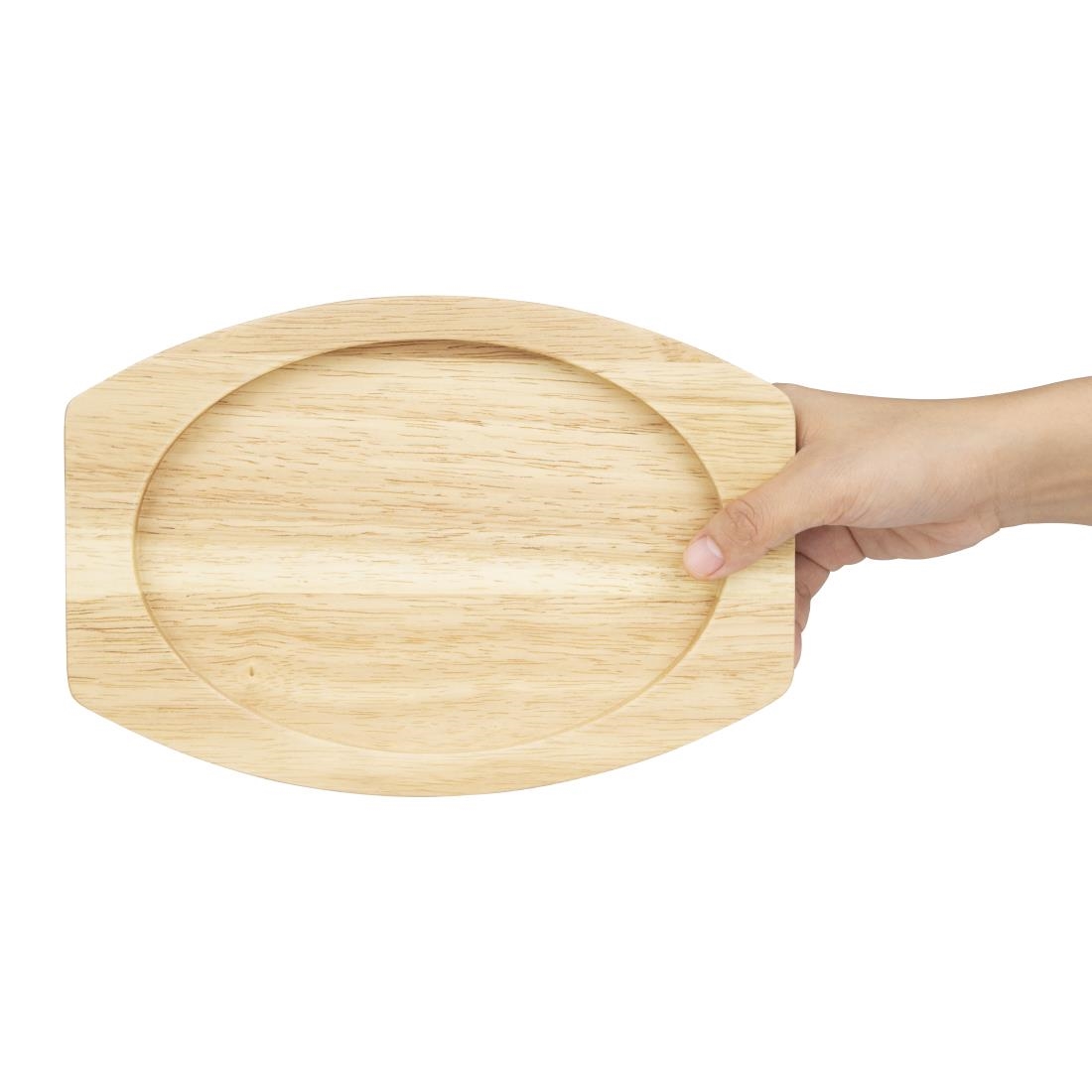 Olympia Hevea Brett für Gusseisen Oval Ohrenform Schüssel 260x165mm für FW817 Olympia Hevea Brett für Gusseisen Oval Ohrenform Schüssel 260x165mm für FW817