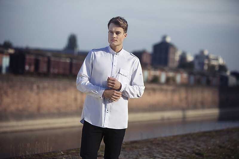Chemise de cuisine New-Identity - Blanc - 54