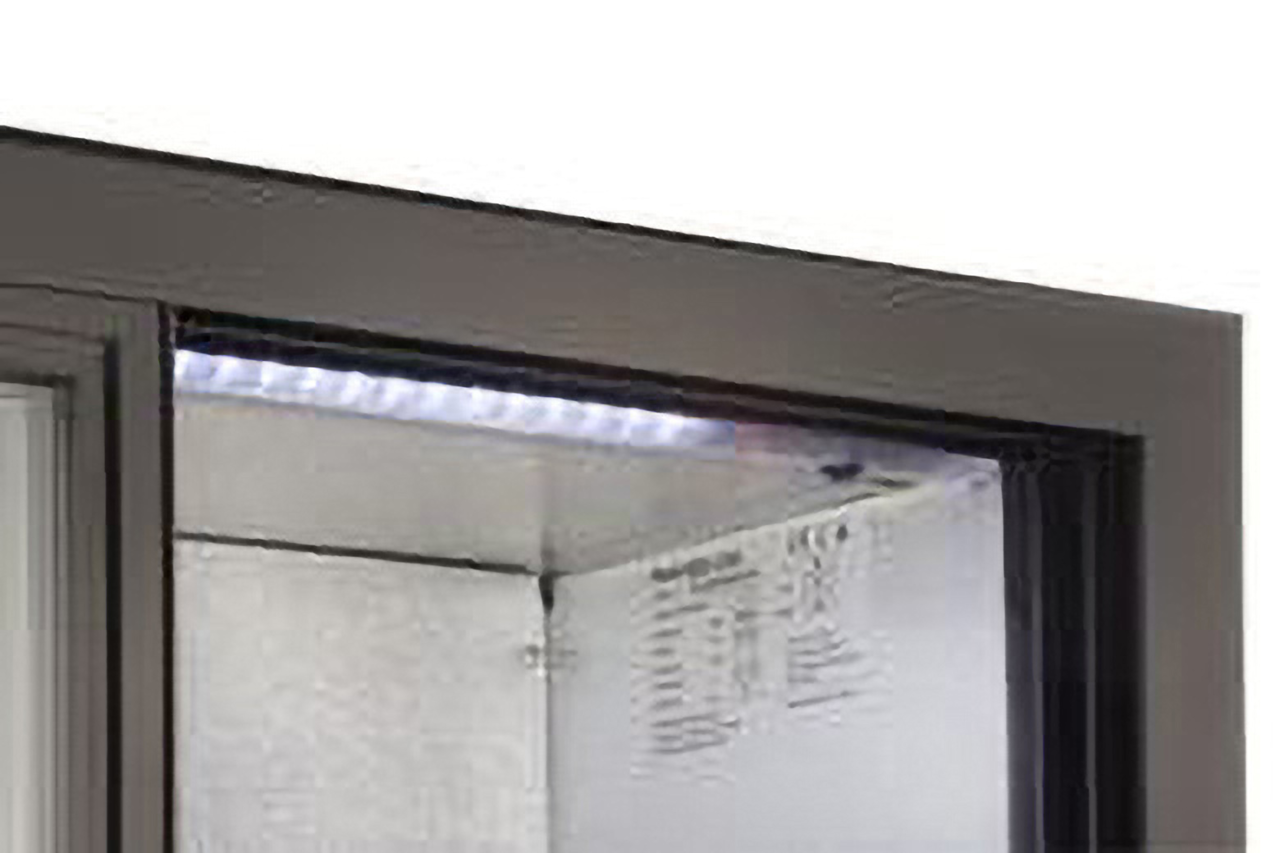 Armoire à boissons ECO 230 noire avec portes coulissantes, éclairage LED, encastrable sous plan de travail
