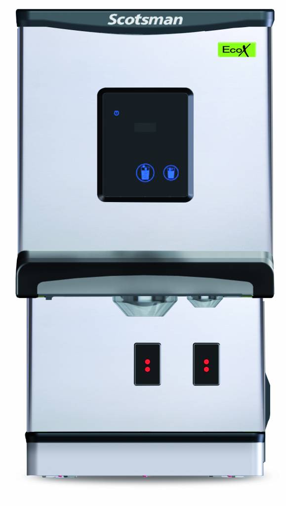 IJs en Waterdispenser DXN 207F | Knop Of Touchscreen Bediening | Cublets  & IJswater | 100kg/24u | 427x552x(H)769mm
