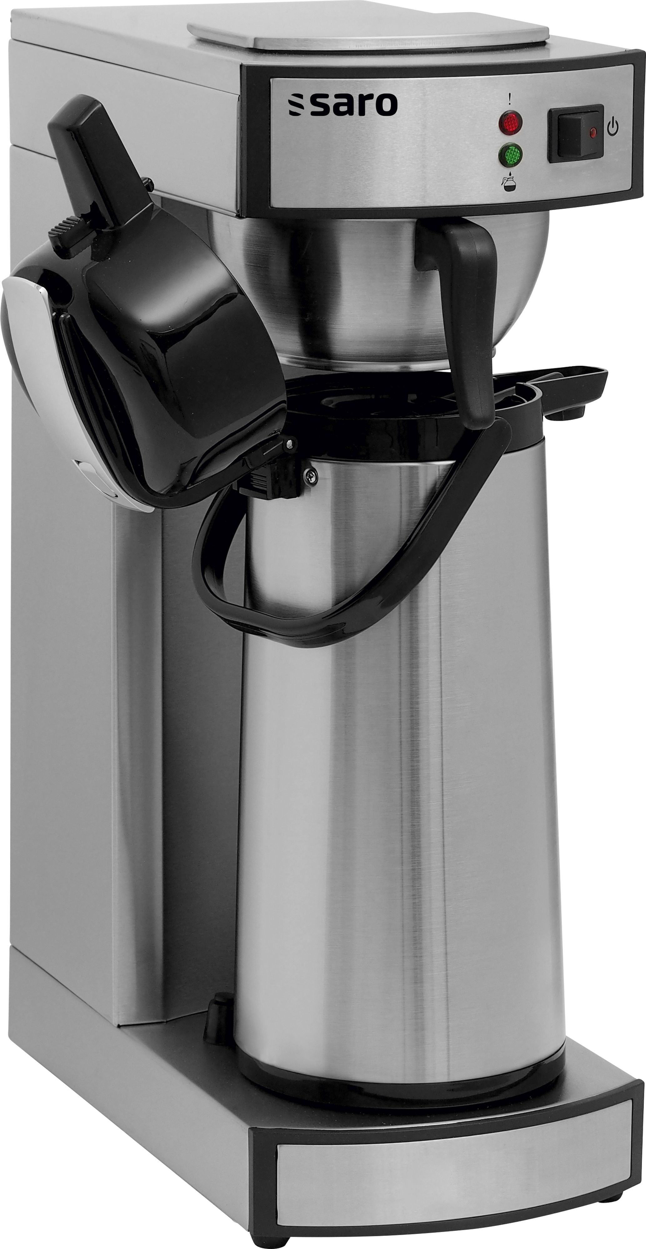 Kaffemaschine Edelstahl | 2,2 Liter | Inkl. Thermoskanne| 195x360x(h)550mm