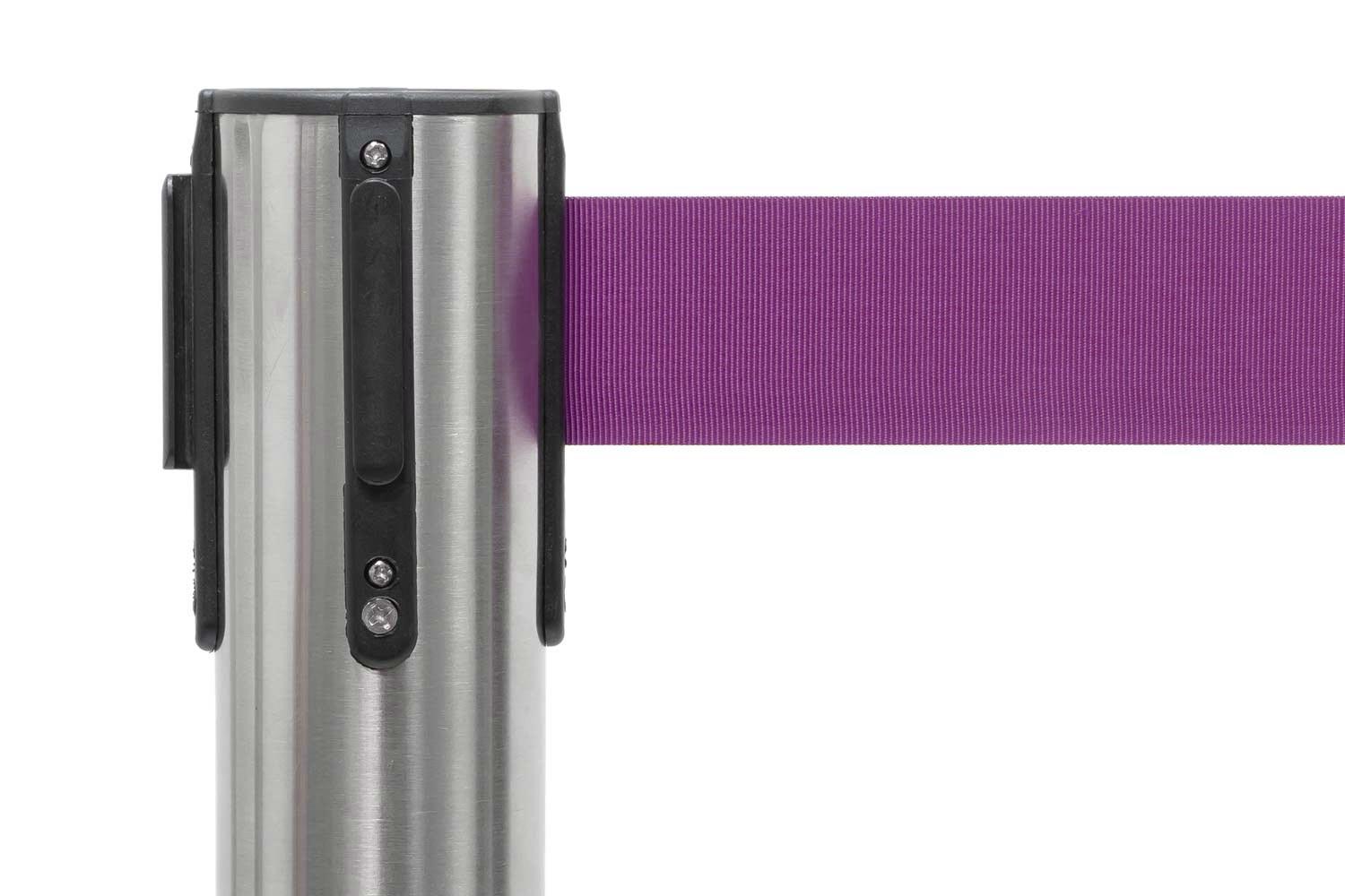 Geborstelde Afzetpaal met Trekband Paars