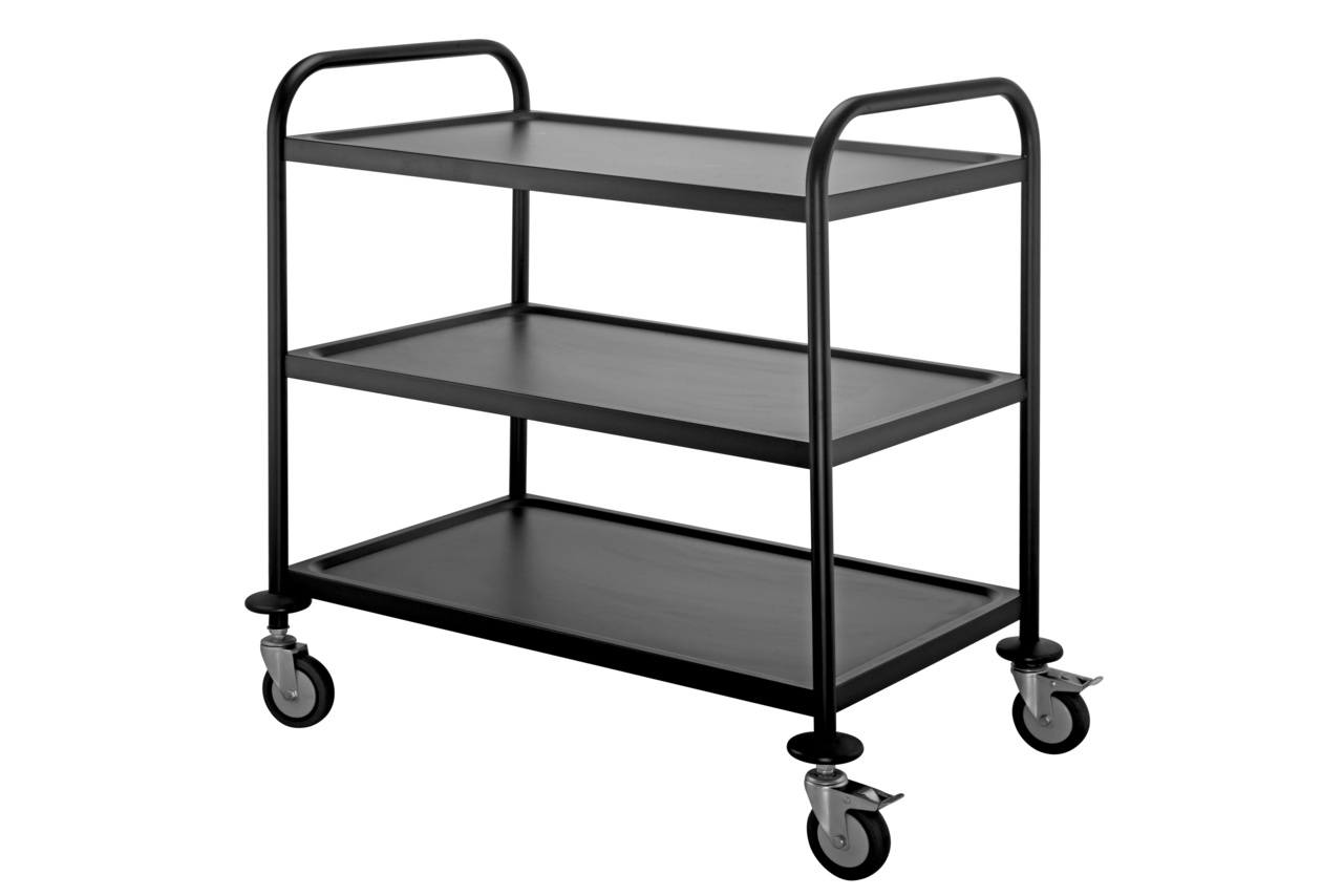 Chariot de service et de transport ECO 3 noir