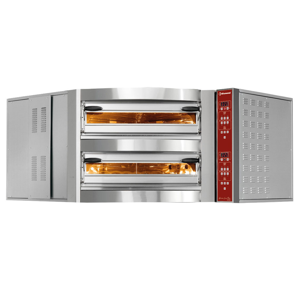 Pizza-Eckofen doppelt - 2x 8 Pizzen Ø350mm - 23,6kW