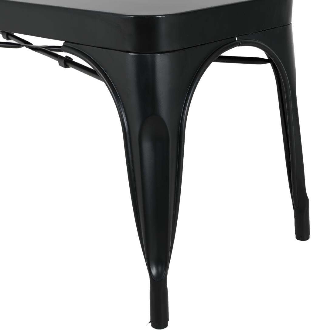 Bancs en métal noir Bolero Bistro 1000 mm (lot de 2)