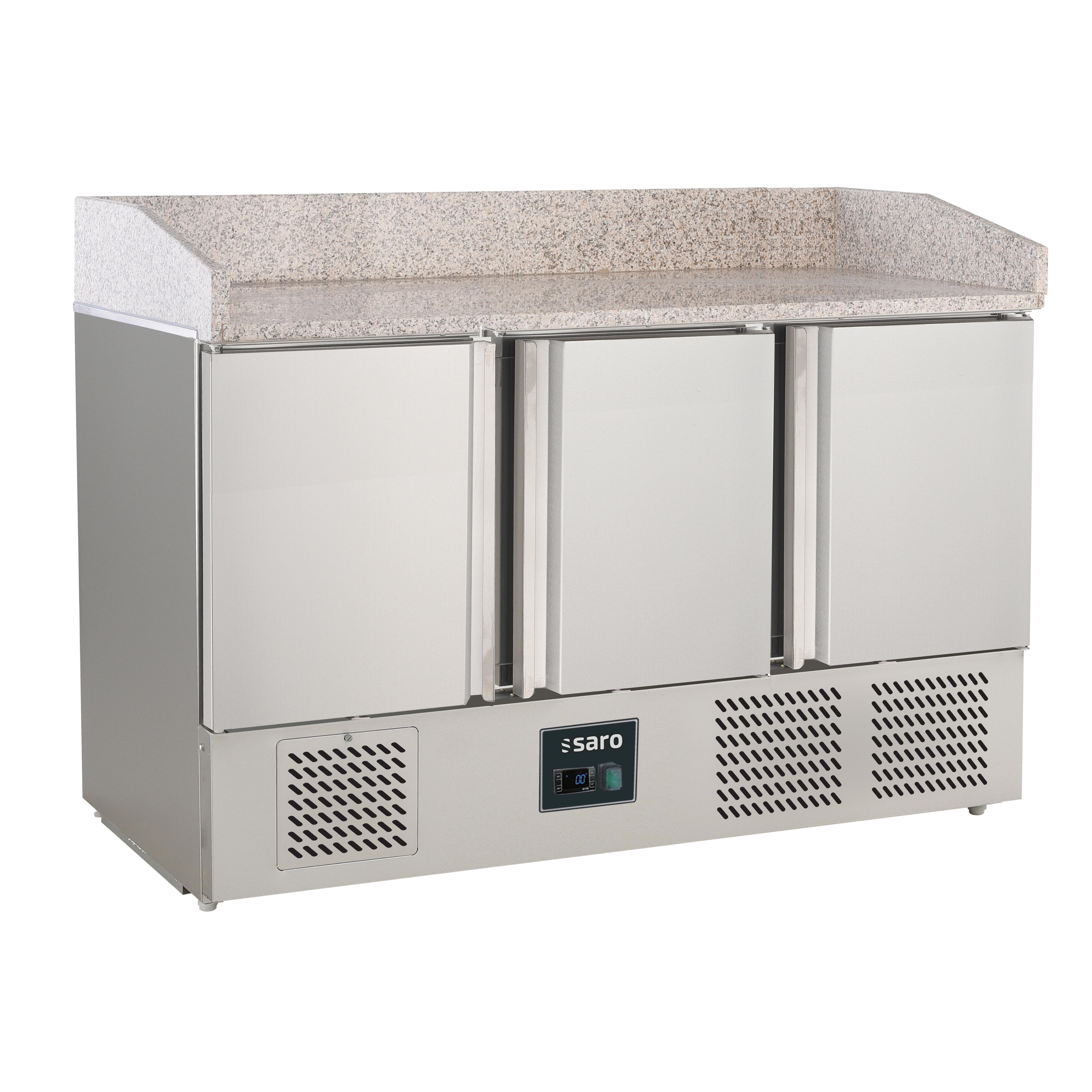 Table à pizza SARO, 3 portes, modèle S 903 PZ S/S TOP PRO