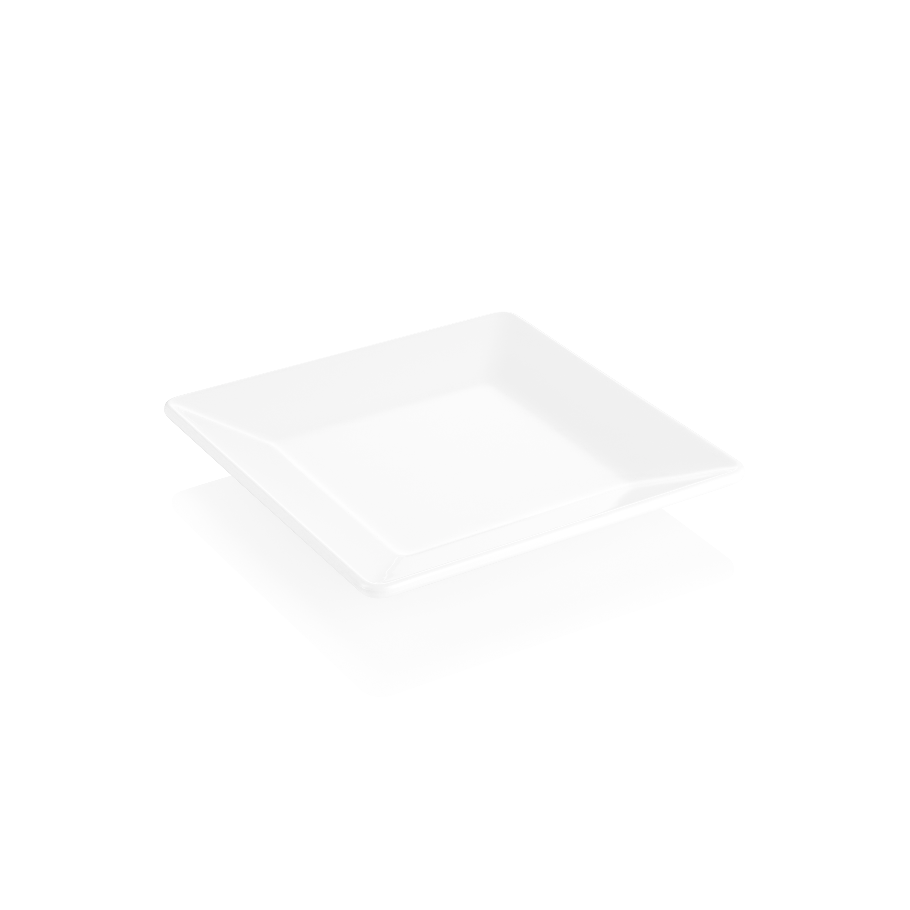 Assiette DAY & NIGHT, 21 x 21 cm, blanche, mélamine