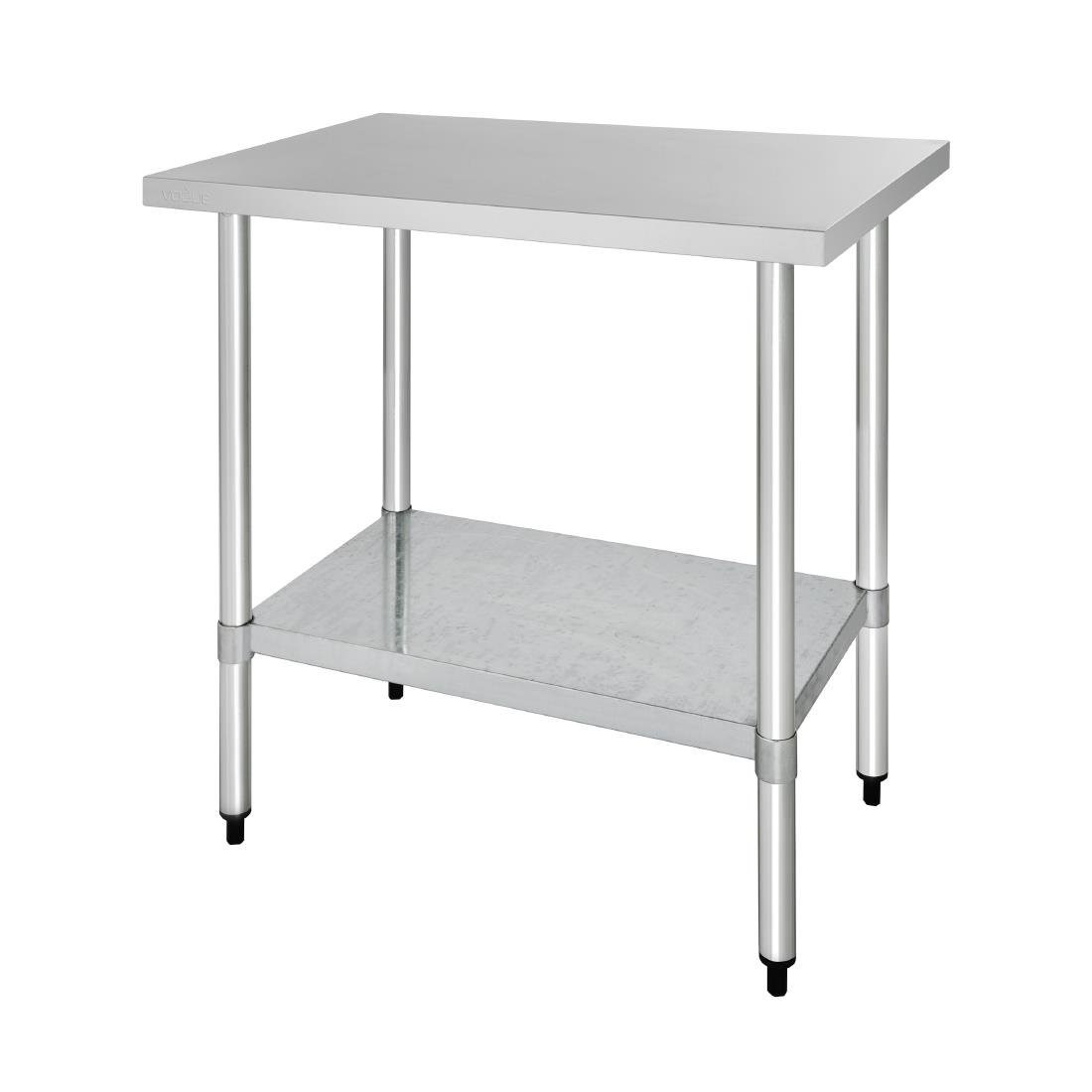 Table De Travail Inox - Sans Rebords - 600x600x900(h)mm