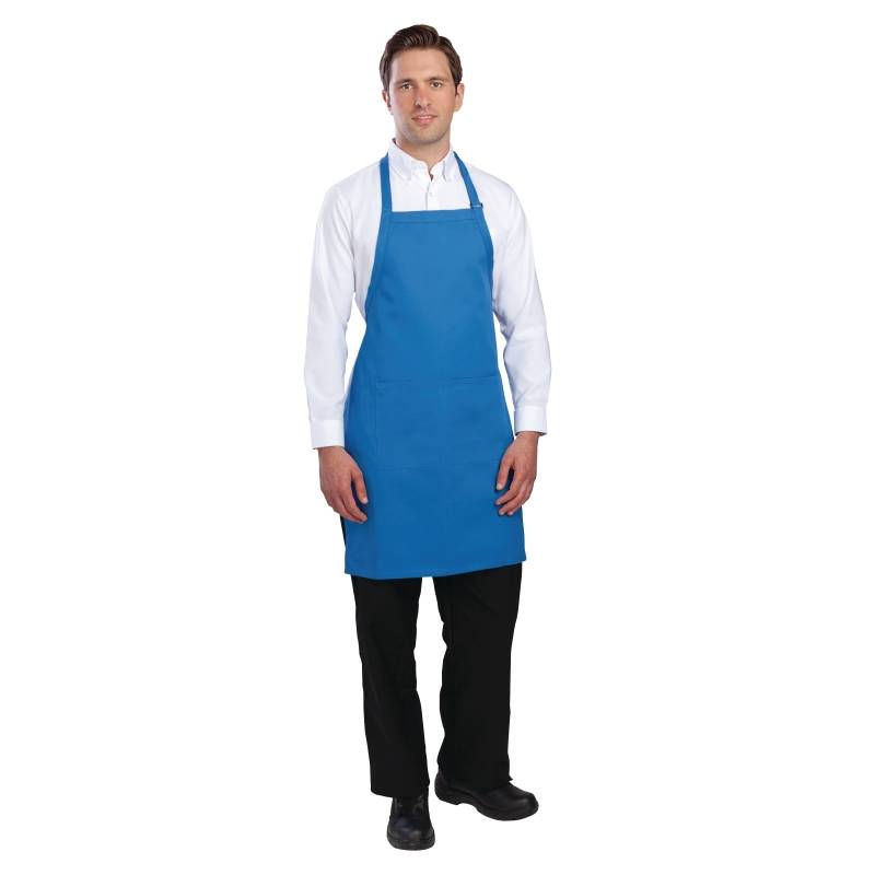 Chef Works Verstelbaar Halterschort met Zakken 85 x 60cm Unisex blauw