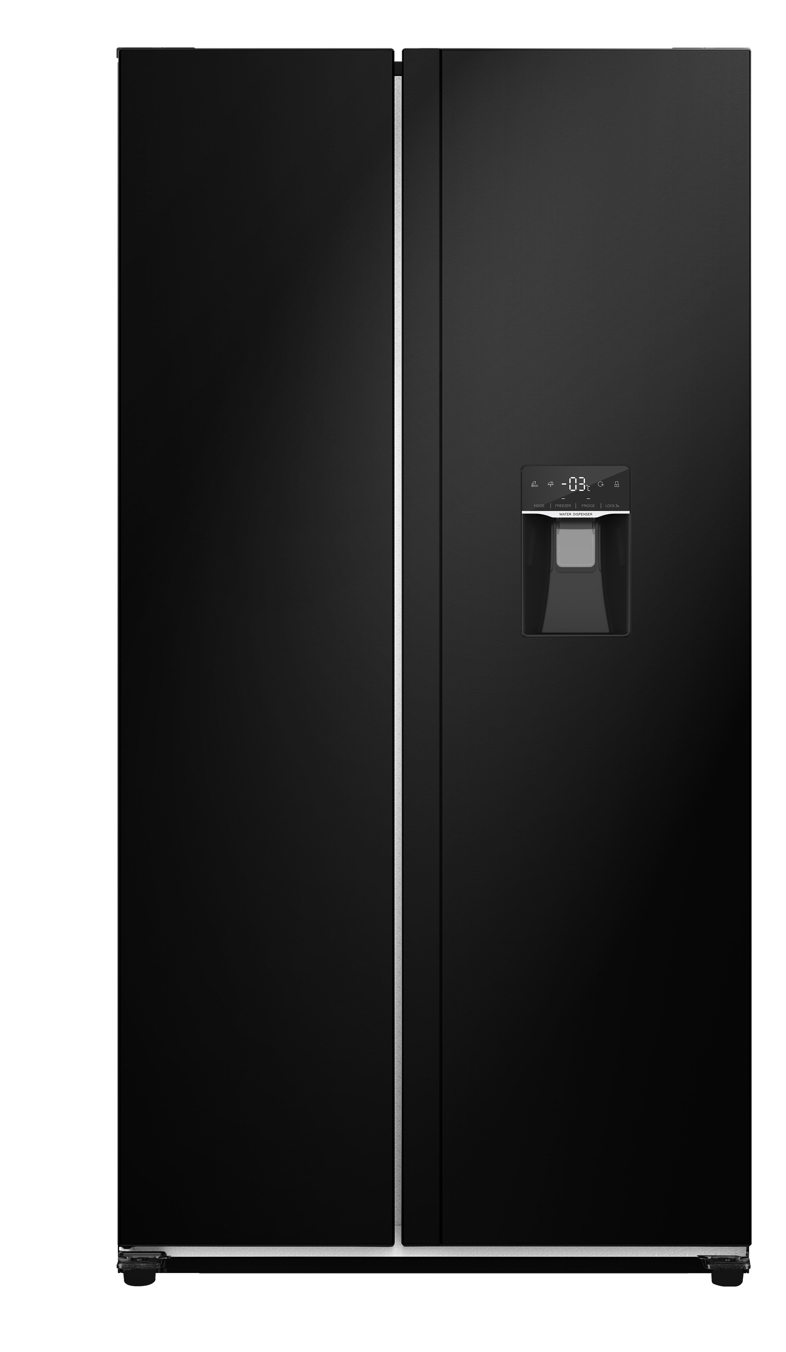 Kühl-/Gefrierkombination - Schwarz - Amerikanisches Modell - 288 + 148L - Exquisit