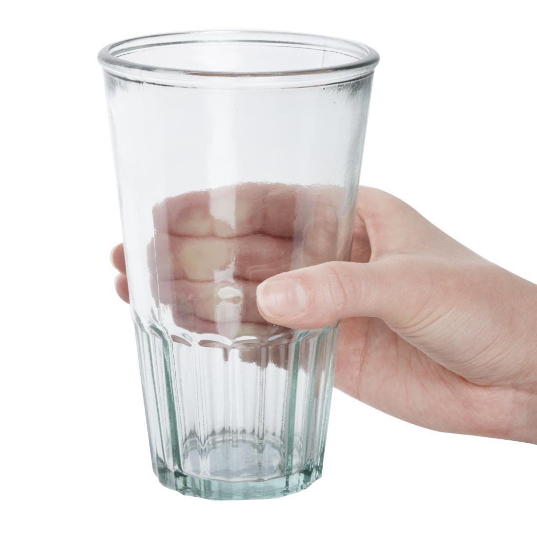 Olympia Recyclingglas gerillte Hi-Ball-Becher 500ml (6 Stück)