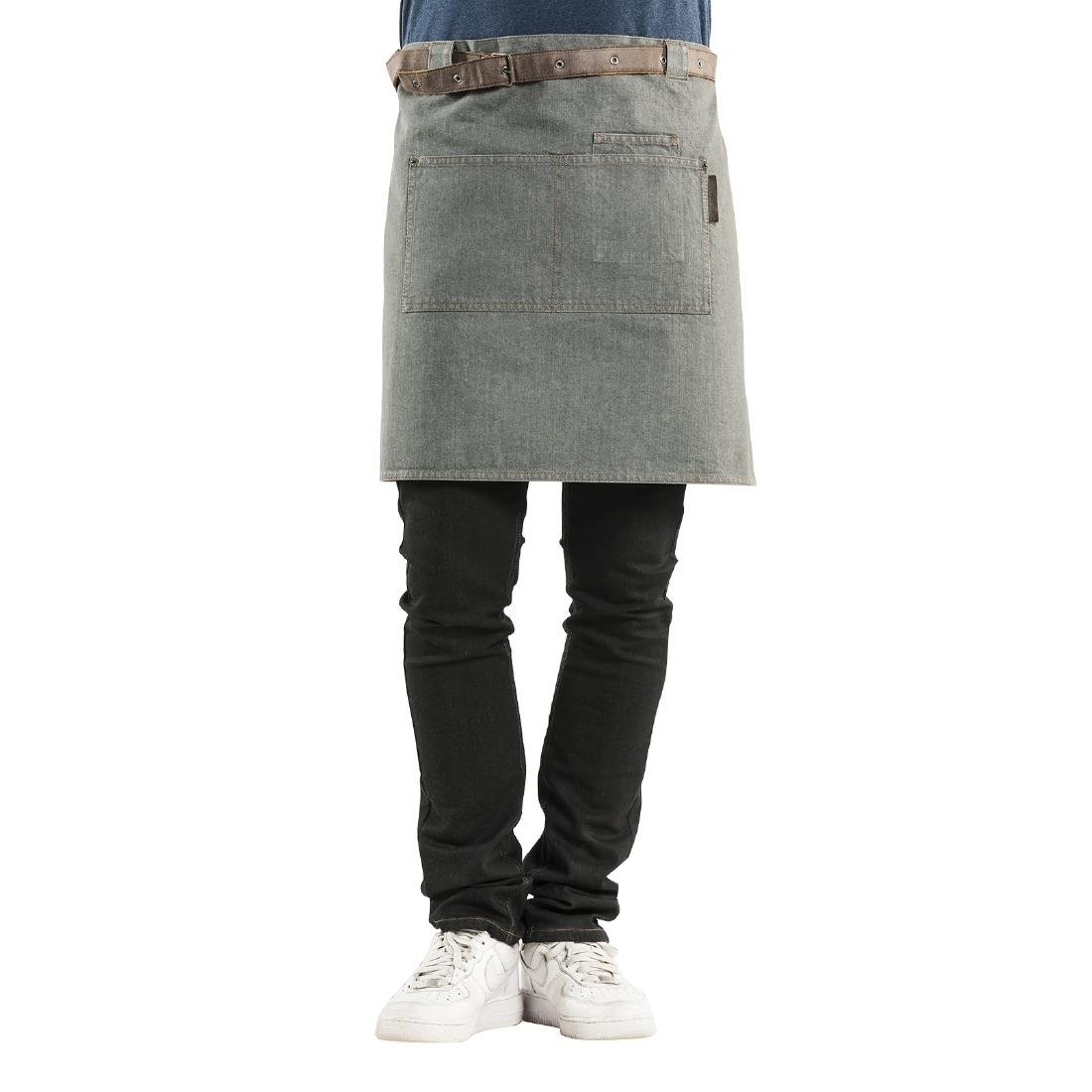 Chaud Devant Forene Denim Halfter Schürze grau 70(B) x 50(L) cm
