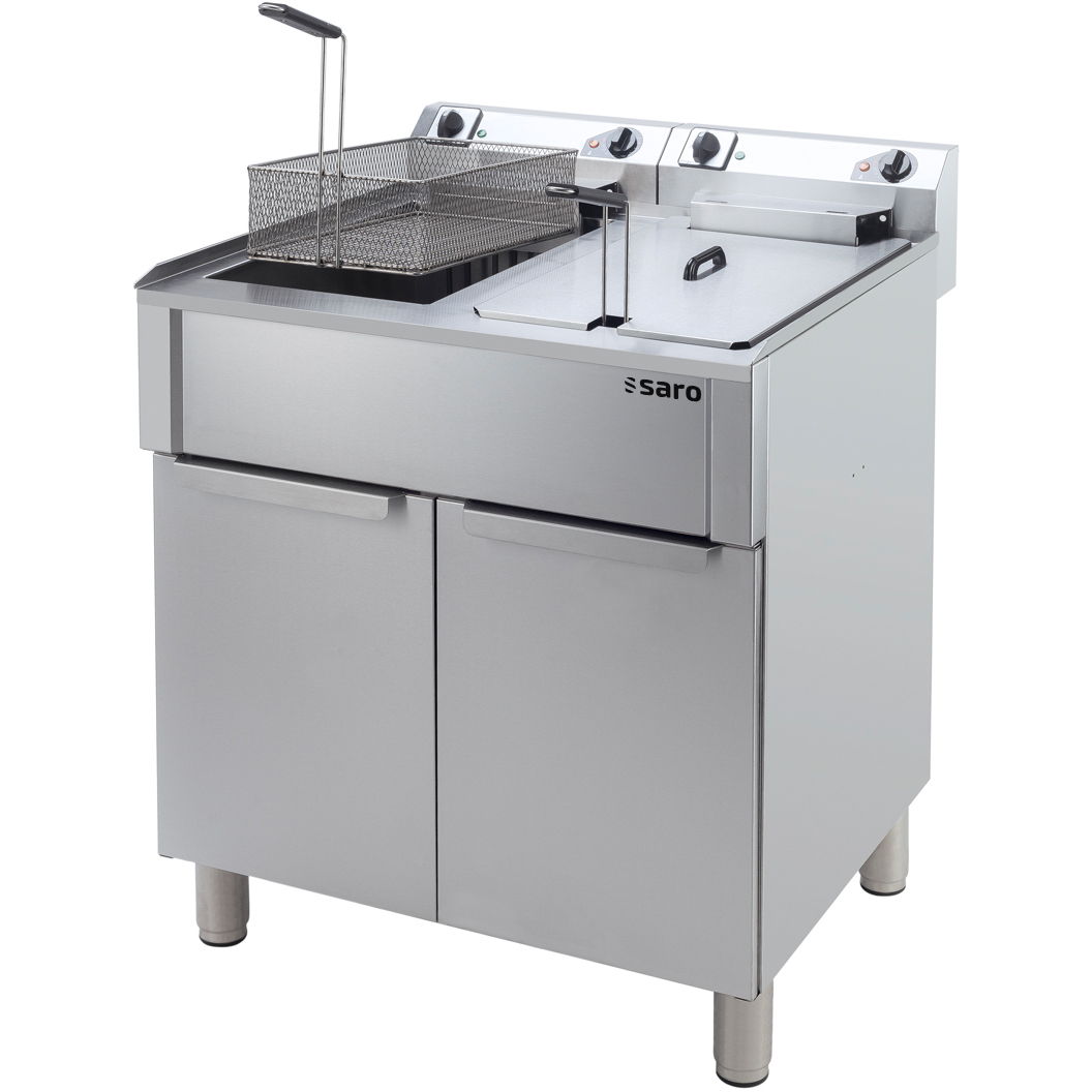 Friteuse électrique SARO 20+20 litres, modèle BRAGA