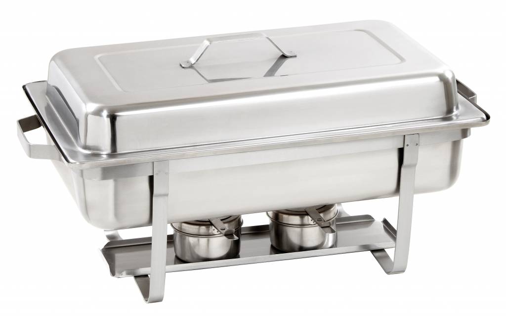 Chafing Dish | Chroomnikkelstaal | Extra Diep | 1/1GN | 100mm diep | 605x350x(H)305mm